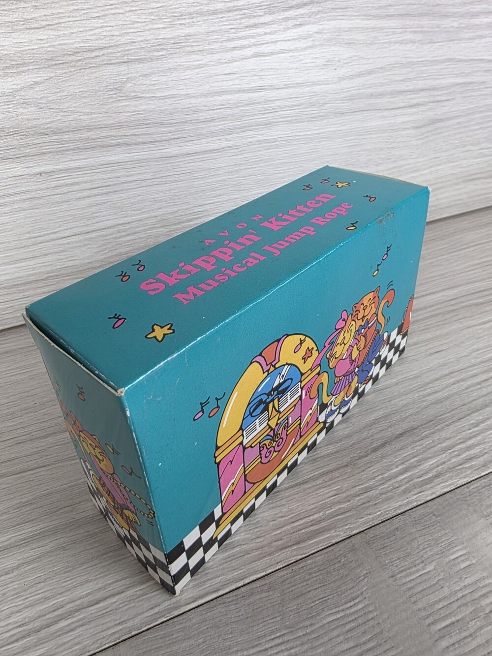Vtg 1992 Avon Skippin' Kitten Musical Jump Rope NOS Box b199